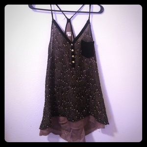 Black Spagetti Strap Shirt